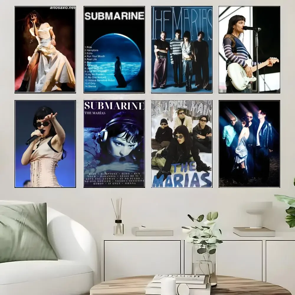 Singer T-The Marias Submarines Poster Self-adhesive Art Waterproof Paper Sticker Coffee House Bar Room Wall Decor