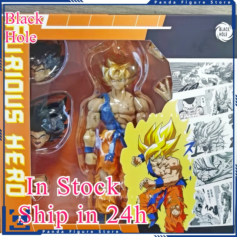 Black Hole Toys Furious Hero Son Goku  Dragon Ball Z SSJ Super Saiyan  SHF  S.H.Figuarts Action Figure Anime Model Toys In Stock