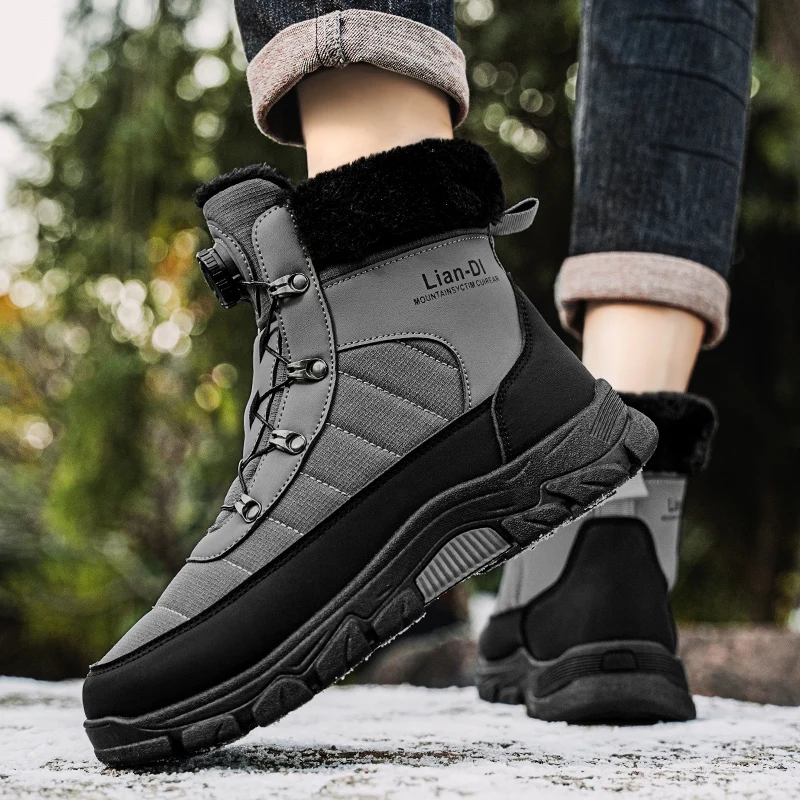 Men's Boots New Style Winter Comfortable Fashion Casual Outdoor Snow Boots Wear-Resistant Warm Men's Shoes Plus Size Youth Non-Slip Soft Sole Work Shoes image 5