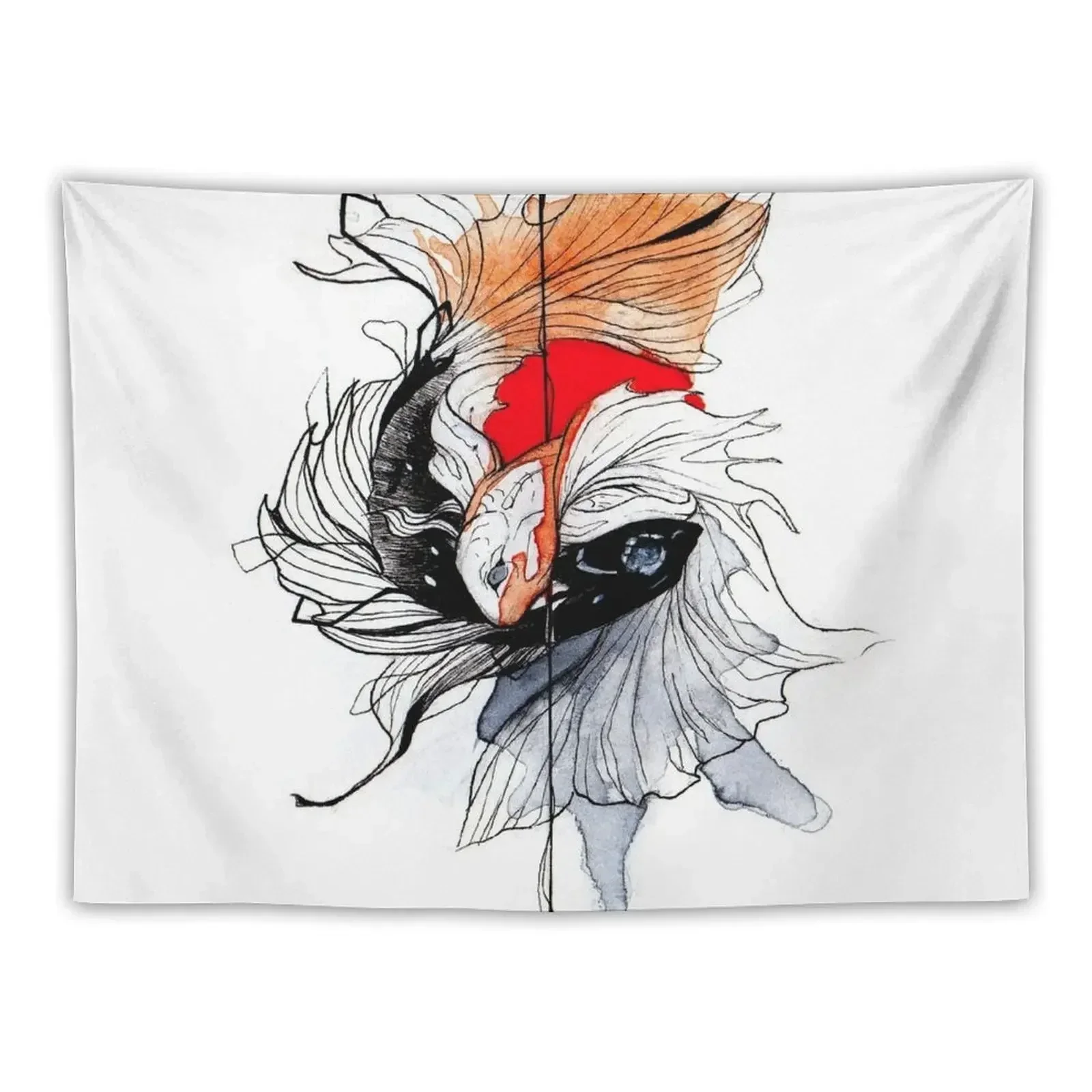 BETTA SPLENDENS INKTOBER Tapestry Decoration Home Outdoor Decor Tapestry