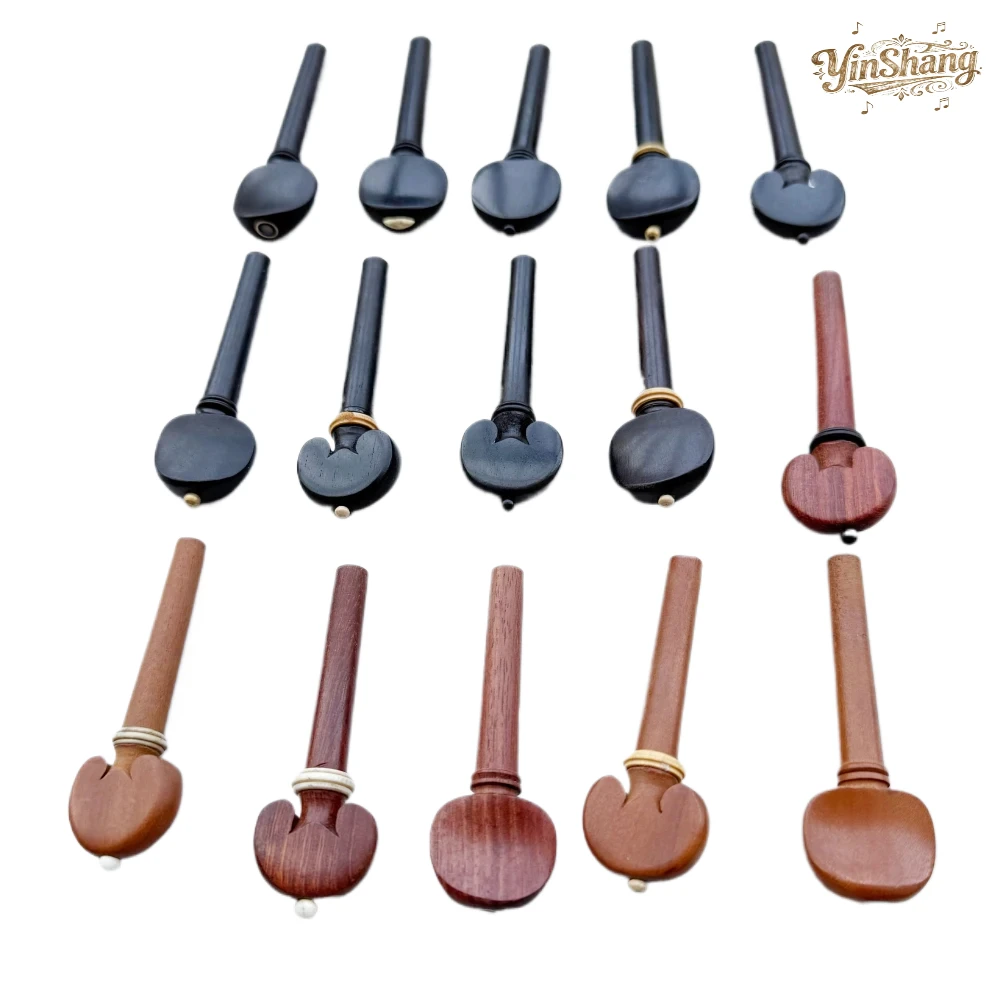 

4Pcs Professional Violin Tuning Pegs Set Natural Jujube Wood Ebony Rosewood Fittings Accessories for 4/4 1/2 1/4 Size Violins