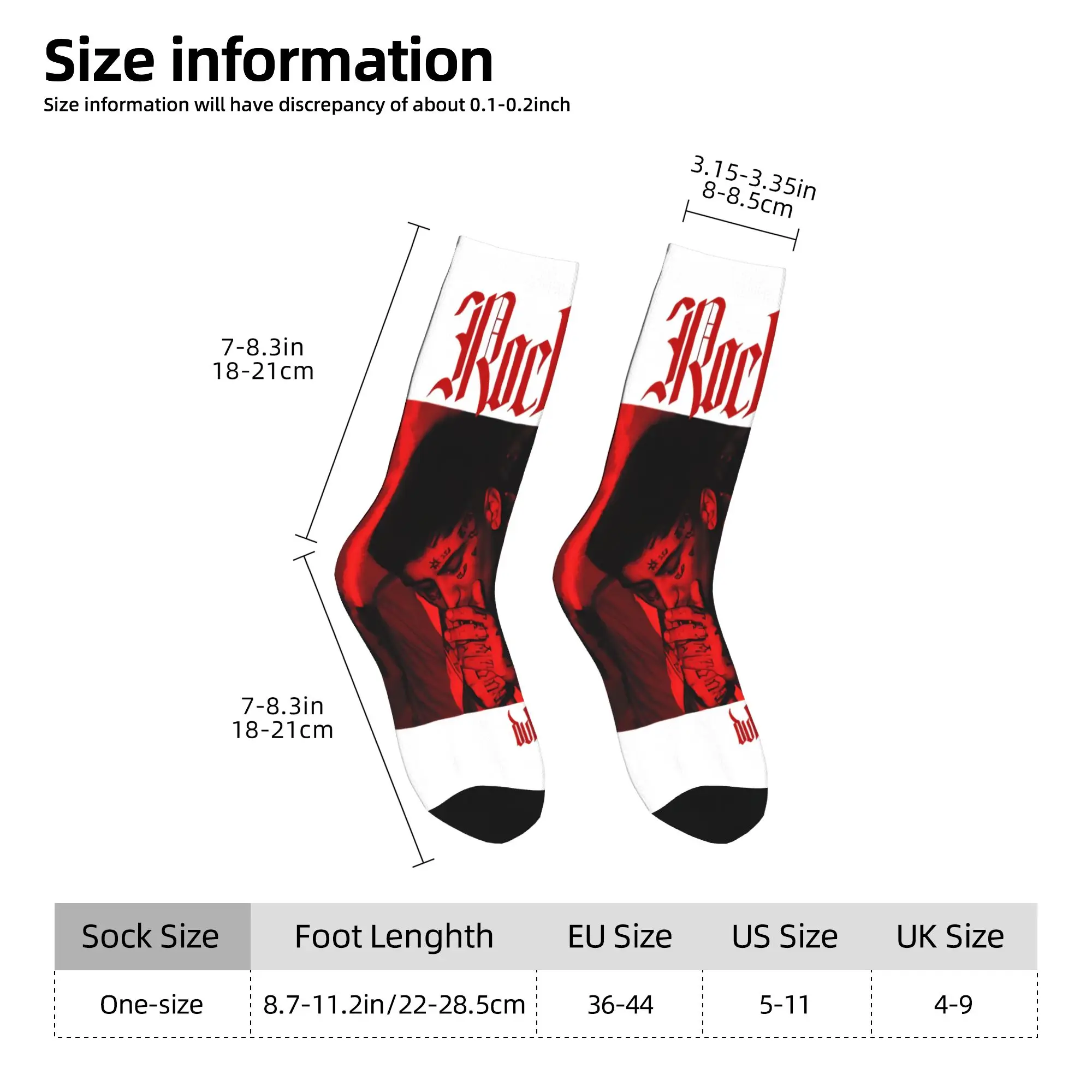 دوكي مغني الراب الجوارب جوارب عدم الانزلاق زوجين عالية الجودة تشغيل الجوارب الرياضية الخريف القوطية الجوارب المخصصة