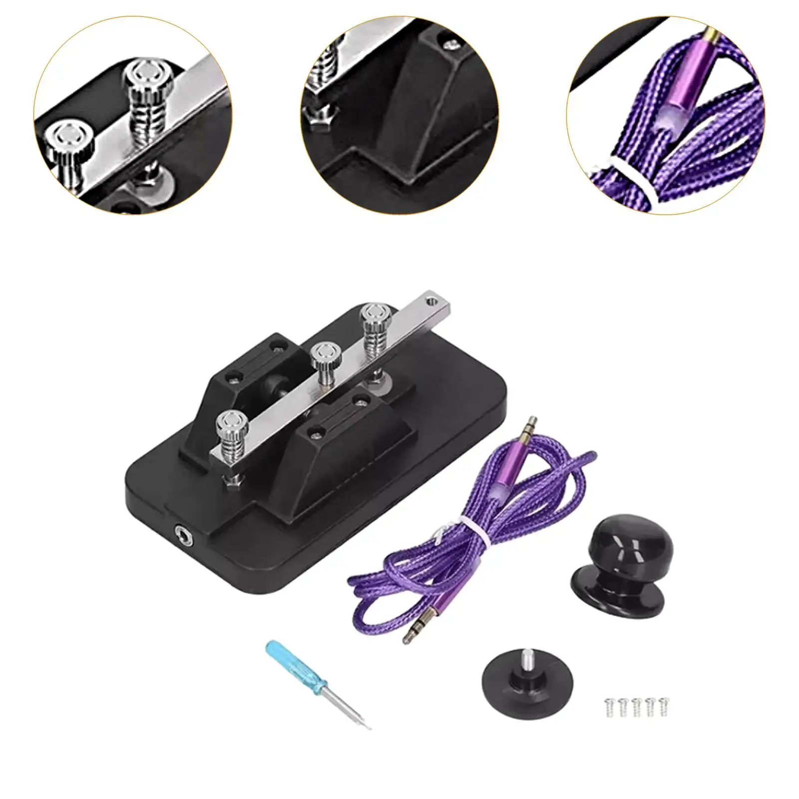 Llave de práctica Morse, montaje Simple, herramienta de práctica CW resistente para entusiastas de la Radio, Camping, principiantes, decoración de escritorio, interior y exterior
