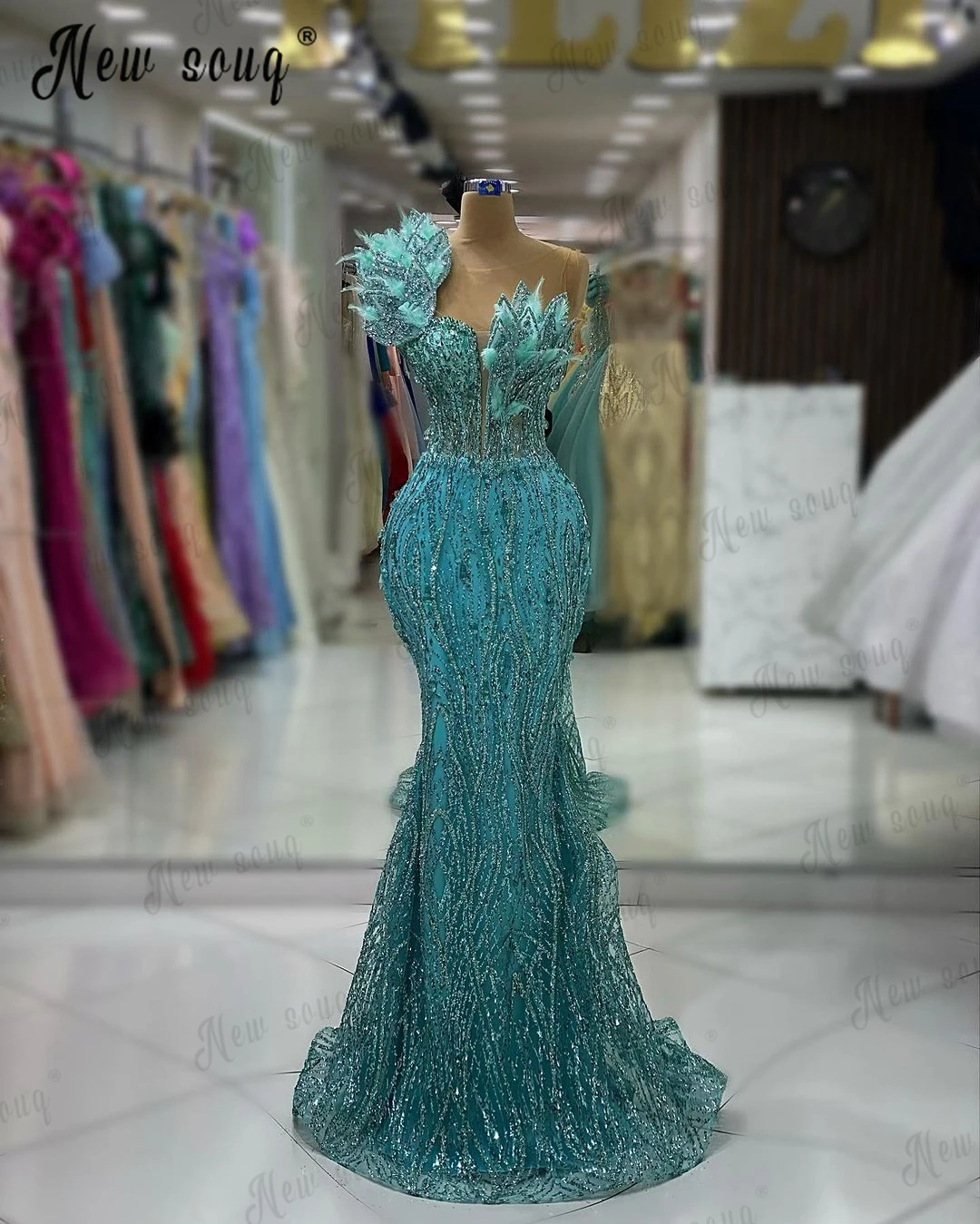 Vestido de noite com folha 3D, vestidos de celebridades, vestido de noite formal de Dubai, vestido de jantar, personalizado, 2023