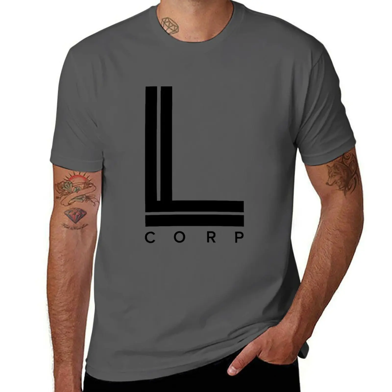 

L Corp (Black) T-Shirt Light Athletic Short Sleeve Tee Shirt