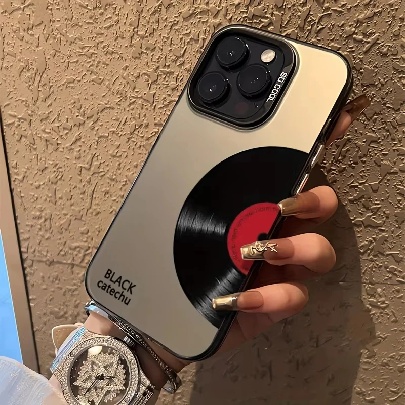 Simple Music Record CD Graphic Phone Case for iPhone 17 Air 16 15 14 11 Pro Max Plus Xs 8 7 Shockproof Cover Coque Accessories