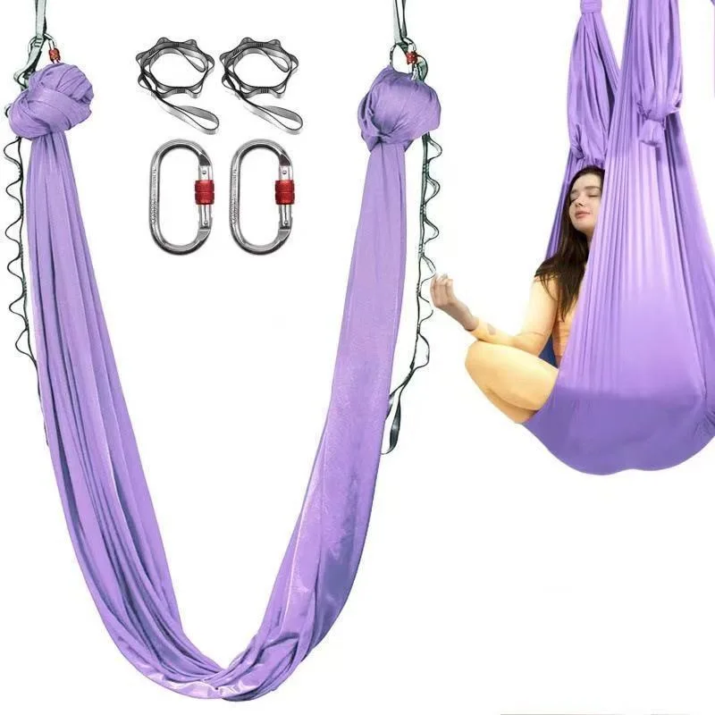 blue-green-purple-aerial-yoga-hammock-5m-x-28m-and-2-ropes-and-2-carabiners-for-home-or-yoga-studio-use