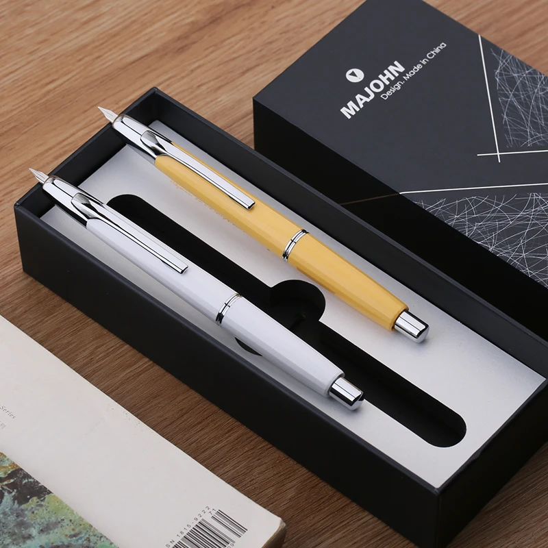 MAChain-Stylo plume HN A2 souhaits, plume EF rétractable, convertisseur d'encre en résine 0.4mm pour l'écriture, cadeau de Noël