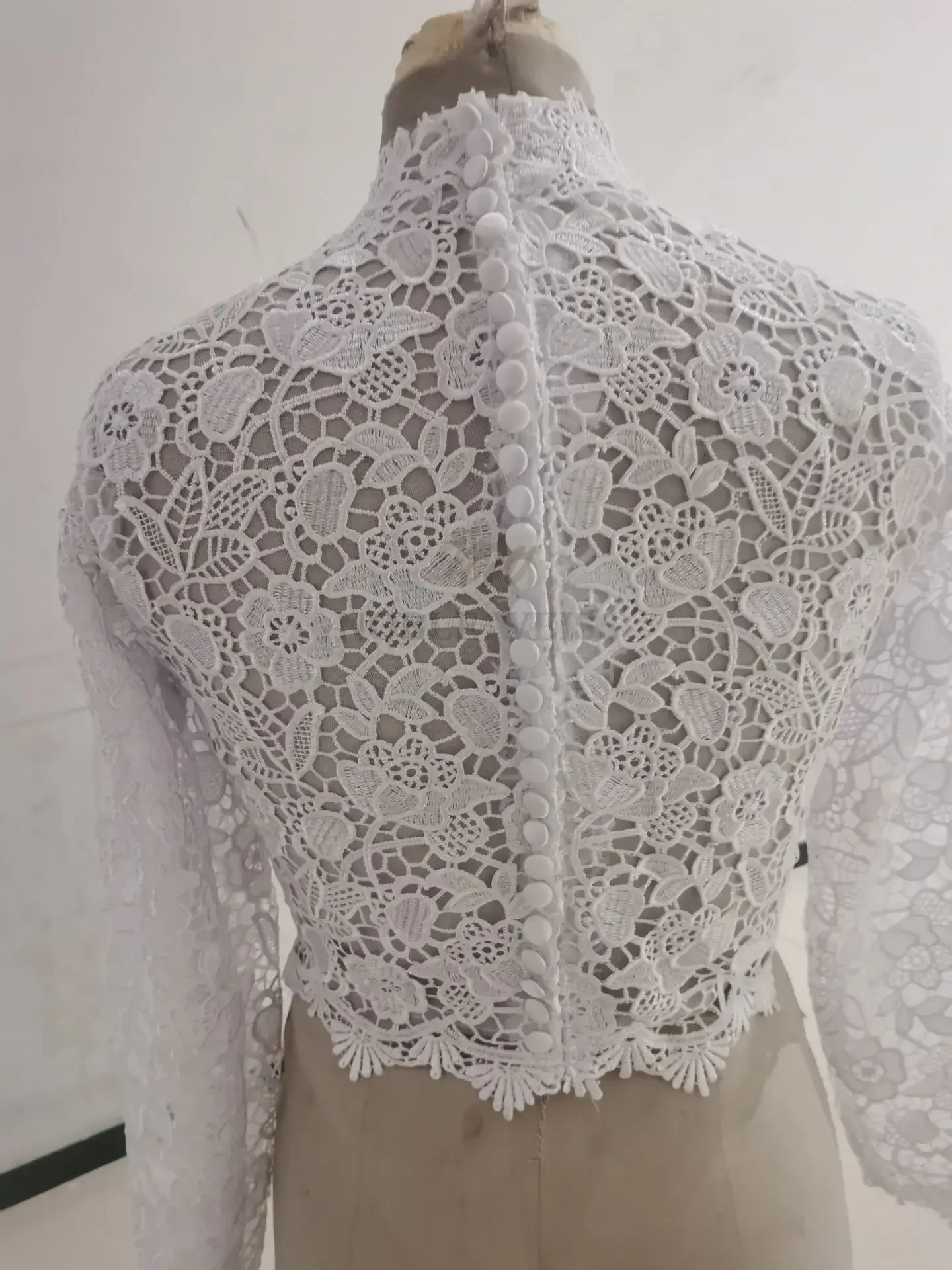 Chaqueta de boda de manga larga, abrigo de boda de encaje, Bolero con cremallera, talla grande