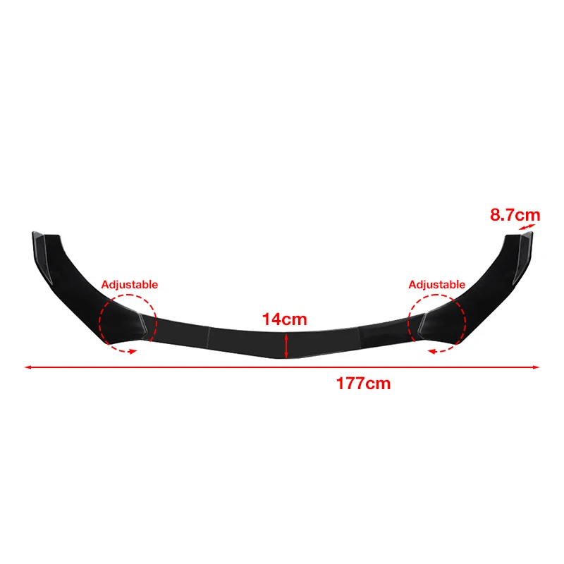5-teiliger Universeller Auto-Frontstoßstangen-Separator, Stoßstangenlippen-Bodykit, Duck-Lip-Separator für BMW, Benz, Volkswagen, Honda – Detail 5