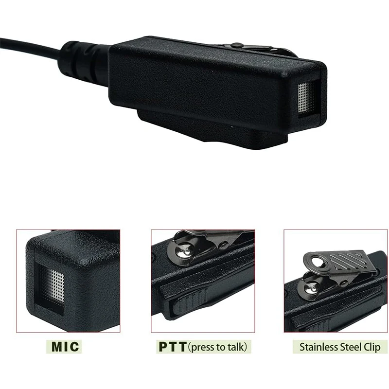 Auricolare con microfono PTT, auricolare con tubo acustico per Hytera X1p,X1e,PD602, PD662, PD685, PD680, PD682, PD660, PD665