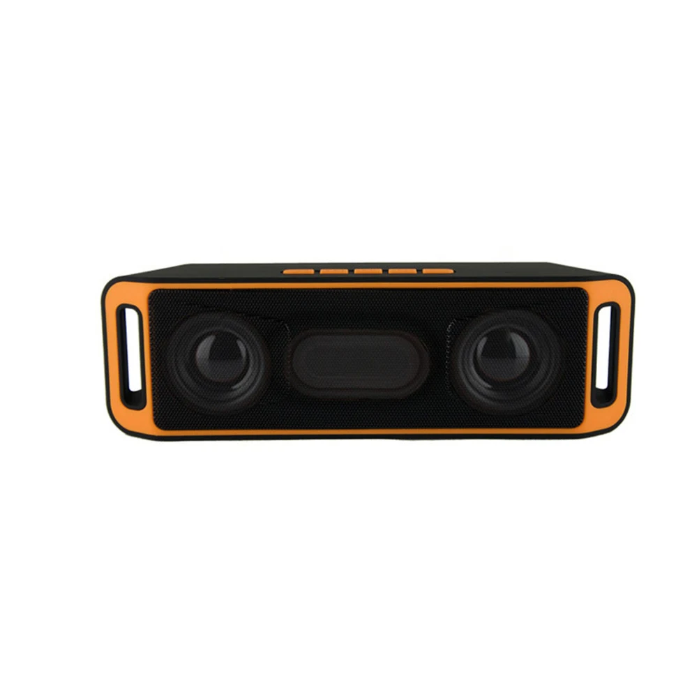 

Portable Wireless 4.0 Speaker Subwoofer Mini Stereo Speaker Microphone Usb Fm Mp3 Player Orange