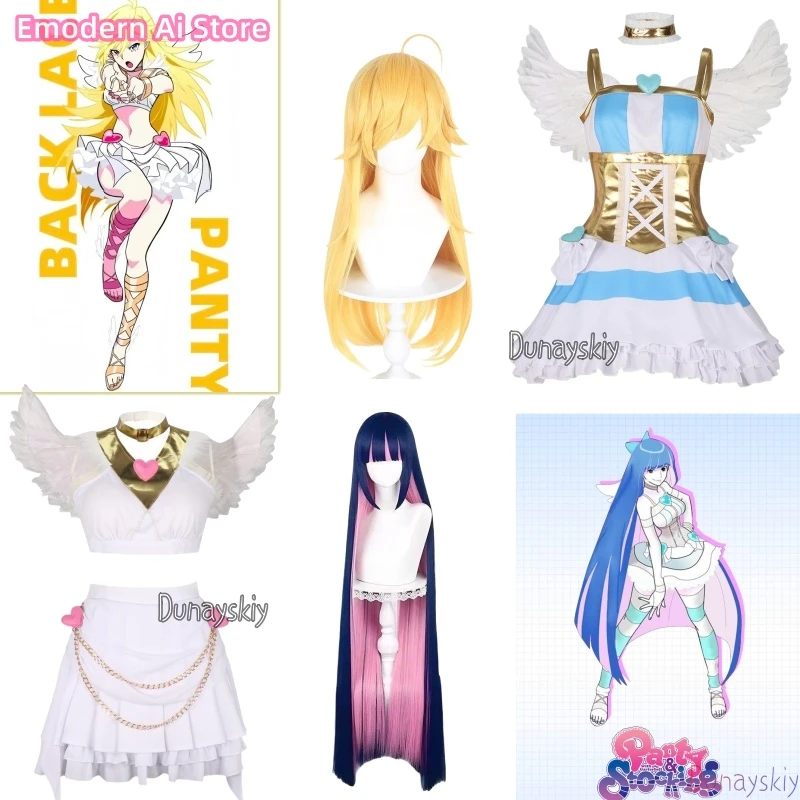 

Stocking/Panty Anarchy Cosplay Anime Panty & Stocking with Garterbelt Costume Stocking Panty Wig Halloween Shoes