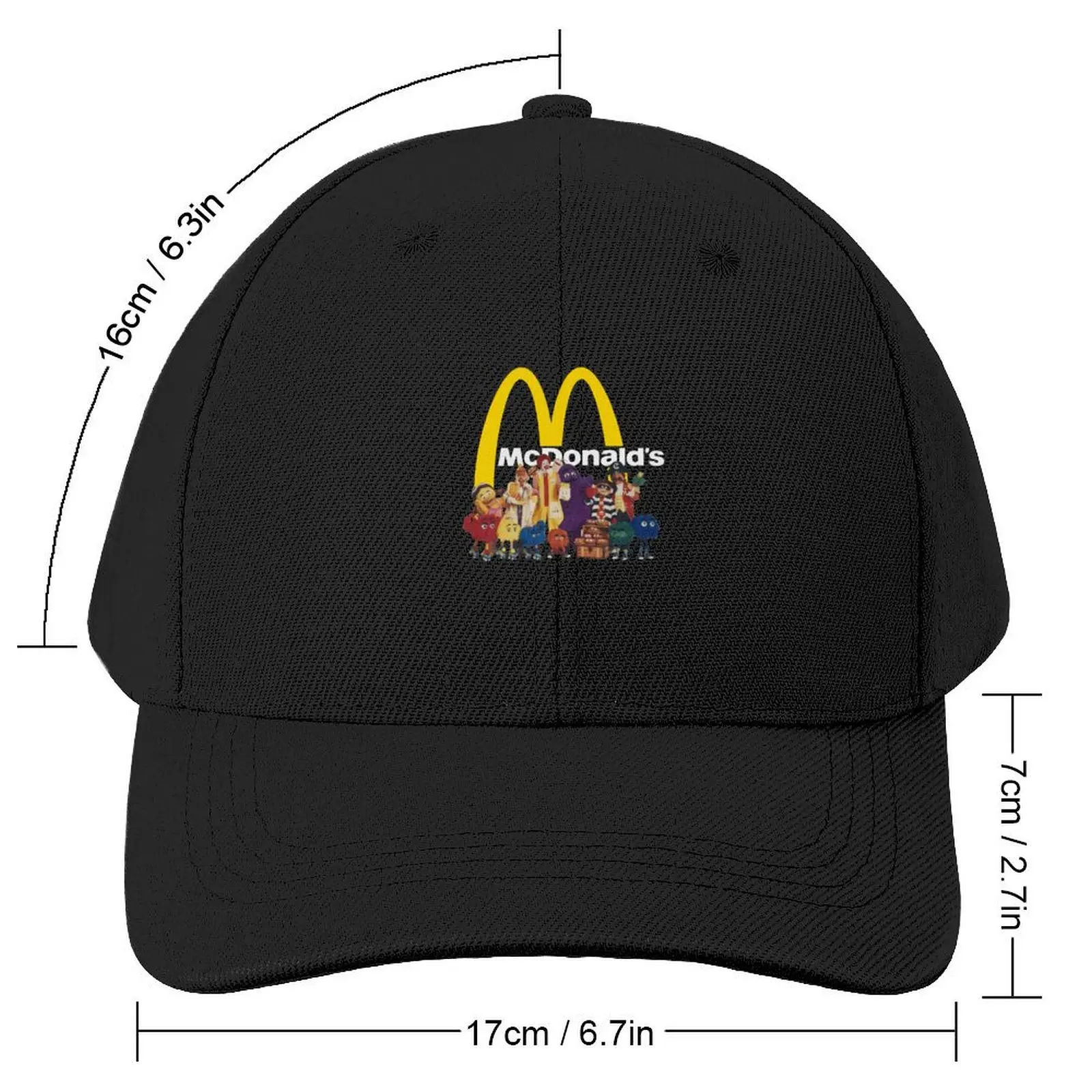 McDonalds Pals 72 Baseball Cap Visor Hat Beach Woman Hats Men's