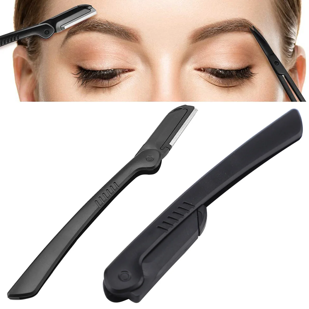 Juego de maquinilla de afeitar para cejas, maquinillas de afeitar multiusos para mujeres y hombres, herramienta de dermaplaning, cortador fácil de usar, cuchillas de afeitar, maquillaje, 1/5 Uds.