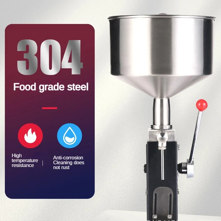 5-50 مللي ضغط اليد الصغيرة دليل لصق ملء آلة حشو ملمع الشفاه للزجاجة الصغيرة A03 مع مقياس