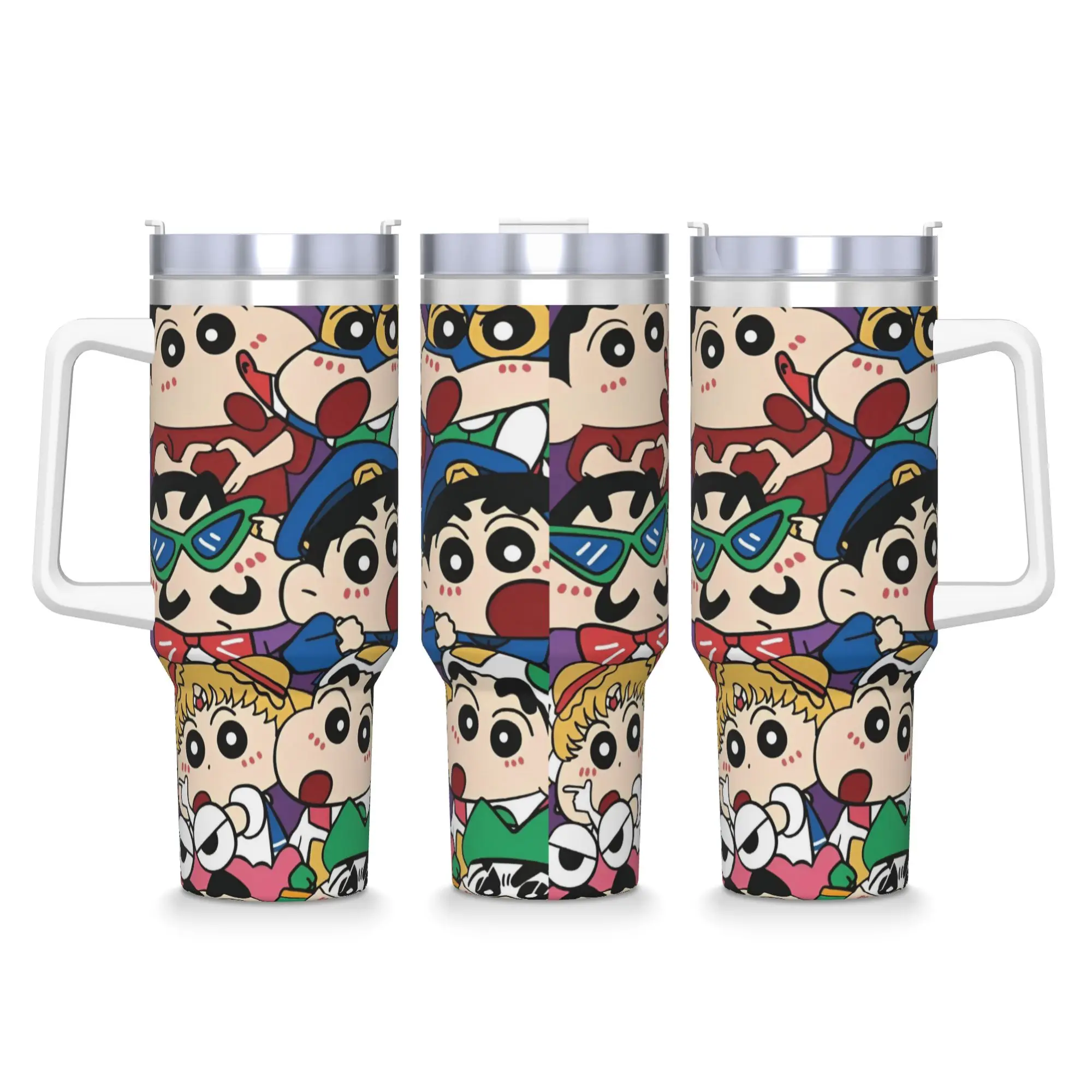 

Crayon Shin-chans Cartoon Anime Stainless Steel Tumbler Travelist Car Mugs Large Capacity Thermal Cups Water Bottle