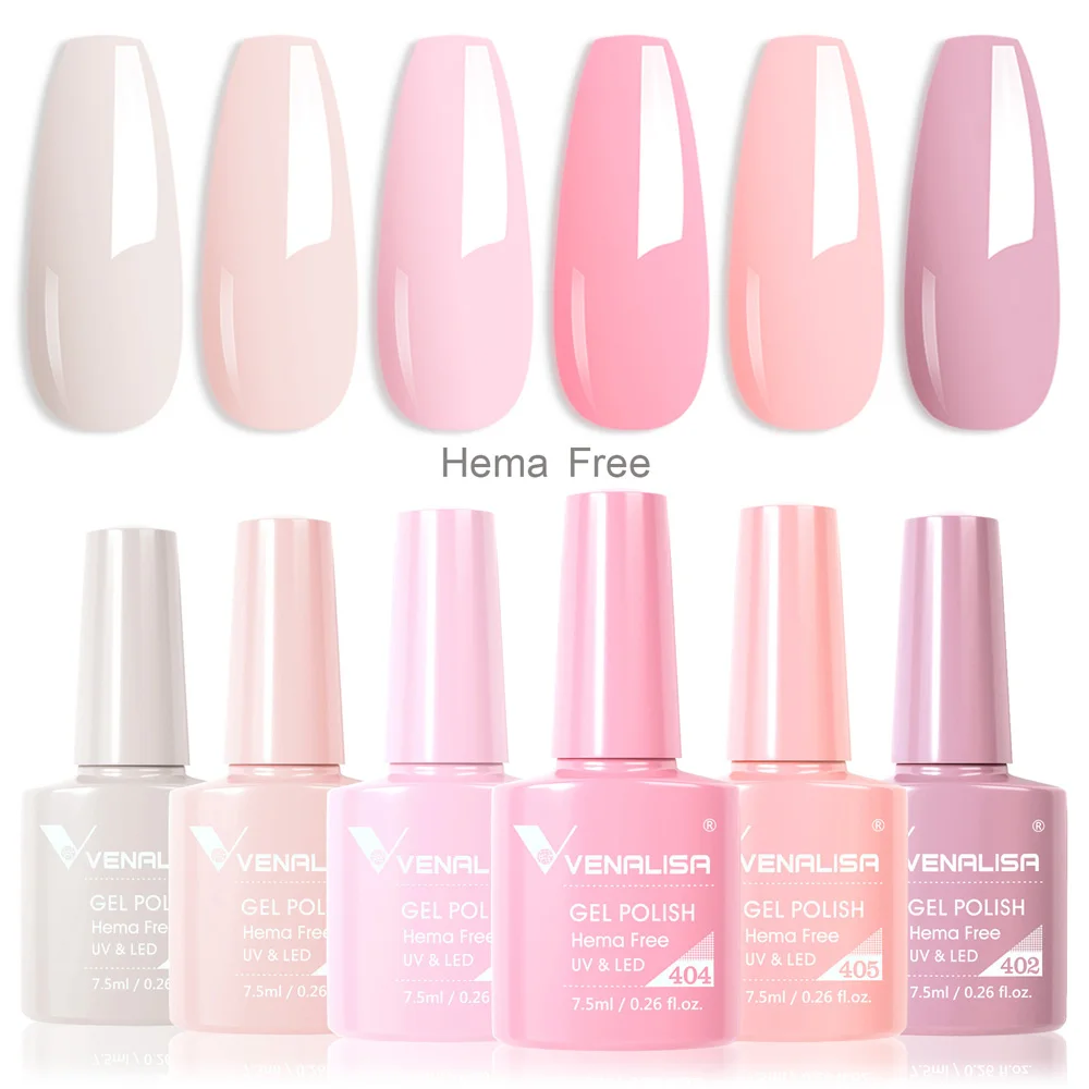 Venalisa Acid Free Primer Nail Prep Dehydrator Set Gel Nail Polish Nowipe Top Coat Base Coat VIP Color Kit Luxury Branded Box