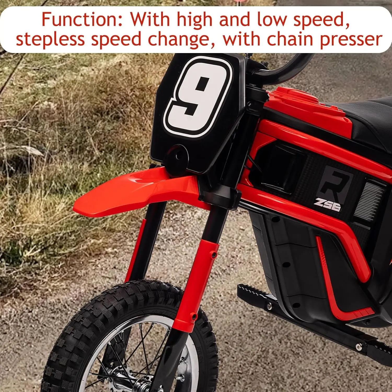 24V Electric Dirt Bike for Kids 350W Ride On Motorcycle, Ages 5+, Up to 14.29 MPH, 2-Speed Modes, Perfect Electric Bike for Kids