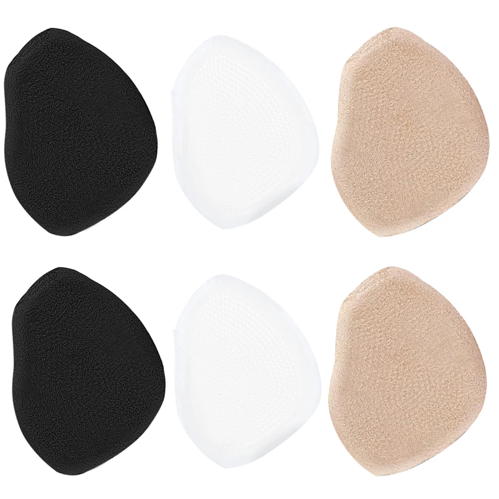 

3 Pairs Forefoot Pads Velvet Gel High Heels Half Size Insoles Non Slip Cushions Anti Slip Adhesive Shoe Pads Women Pumps