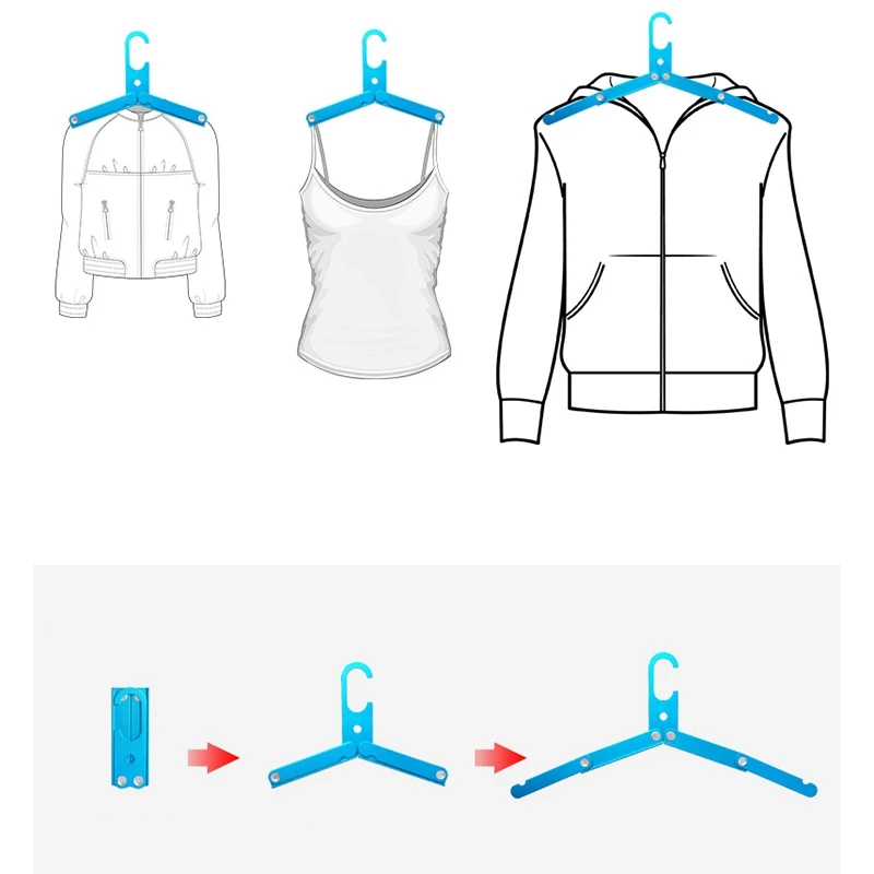 ที่แขวนเสื้อโค้ทแบบพกพา4ชิ้นอะลูมินัมอัลลอยไม้แขวนเสื้อพับได้หลากสีสำหรับแขวนกลางแจ้ง