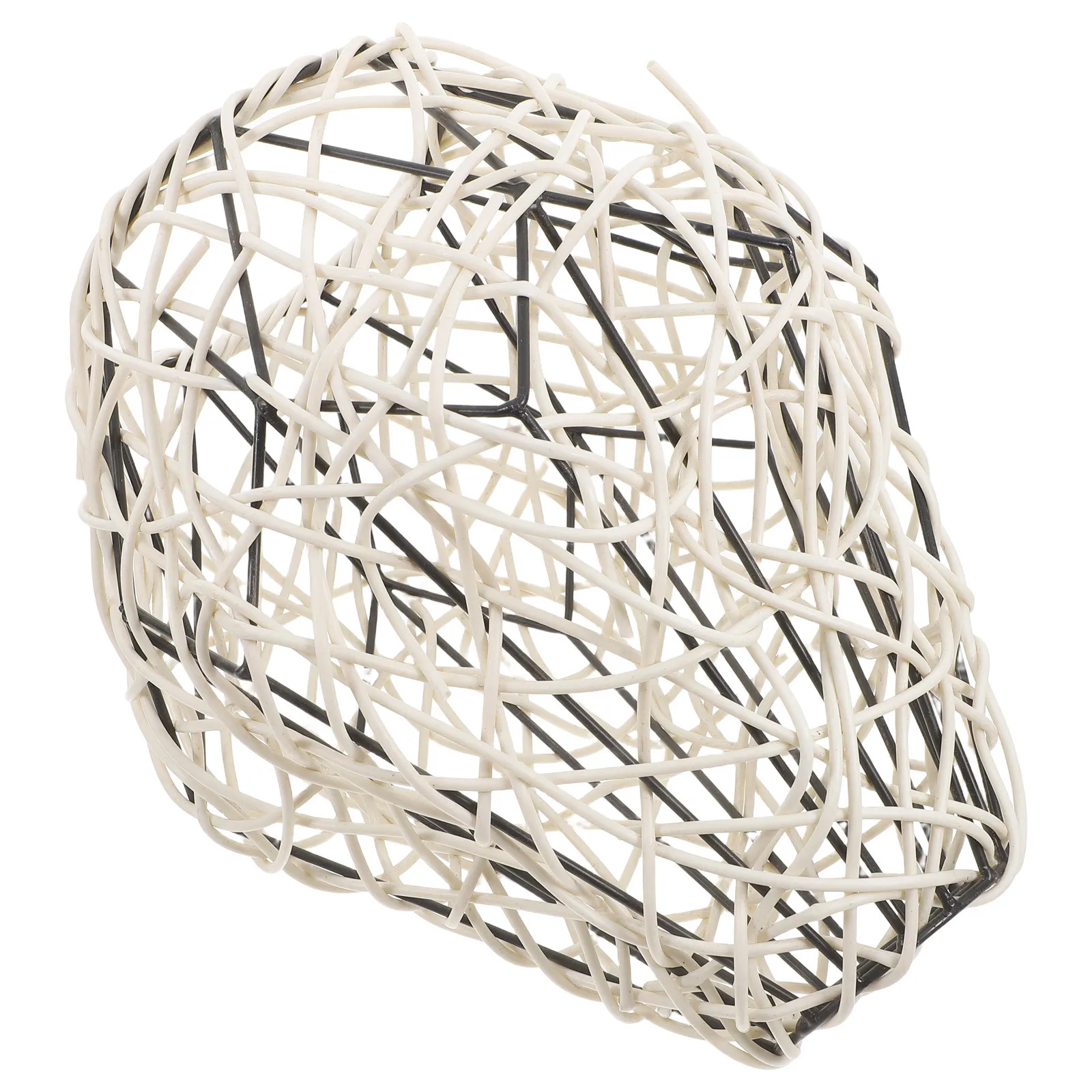 

1pc Metal Wire Hanging Pendant Lamp Shade Industrial Vintage Cage Bulb Cover For Ceiling Lighting Fixture Rustic Dining Room