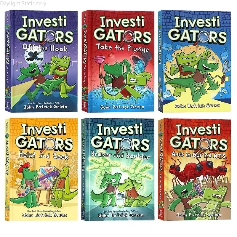 8 Books/Set Investi Gators Hardcover Picture Book Full-color Comic Storybook Bridge Chapter Reading Puzzle Detective