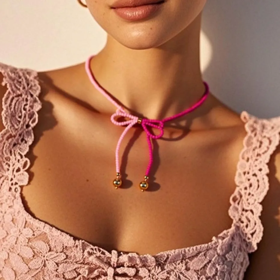 diy-accessories-fashion-personalized-french-rice-bead-bow-collarbone-chain-choker-pearl-necklace-necklace-jewelry-nk26060