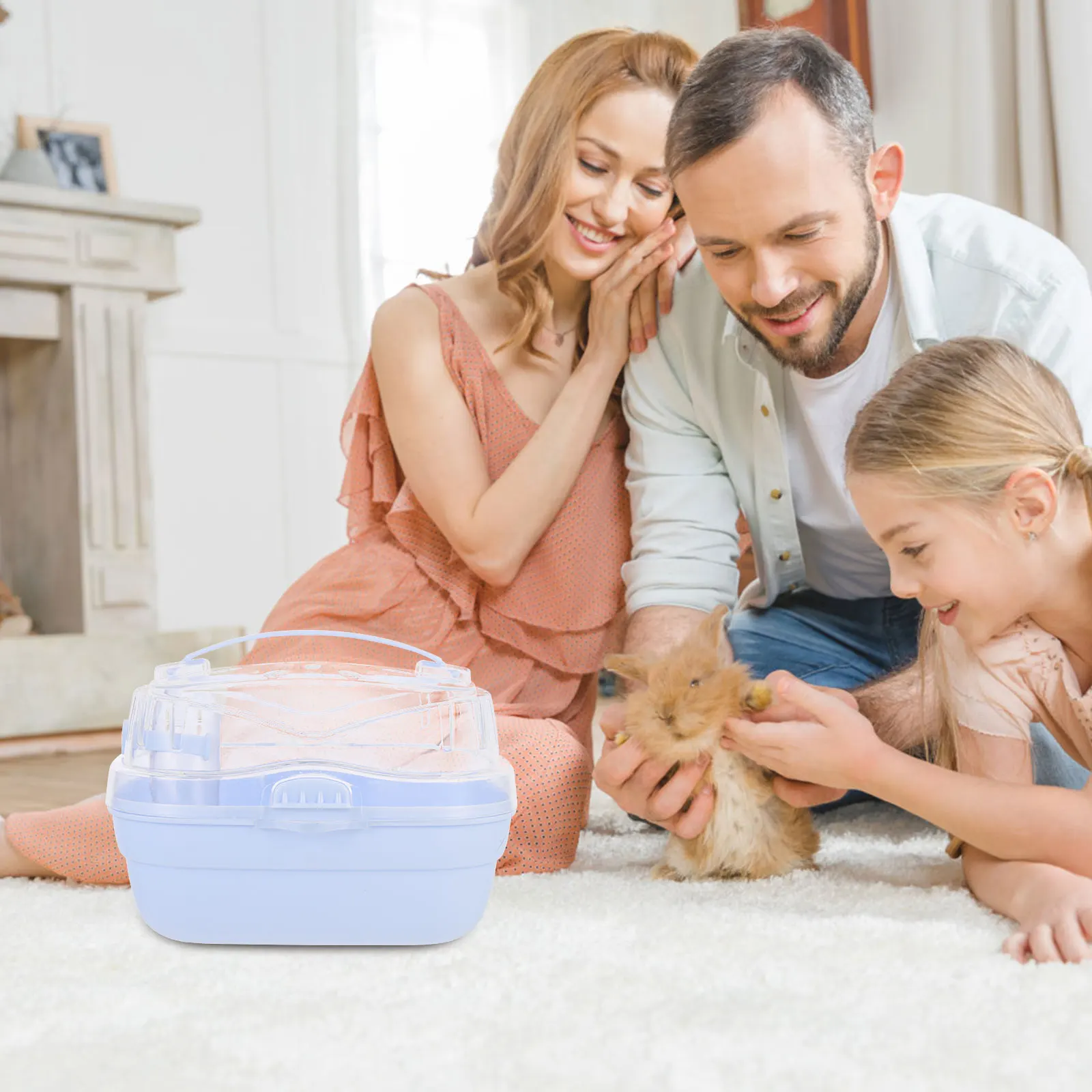 

Plastic Hamster Durable Portable Small Travel Containers Plastic Hamster Carrier Breathable Box Pet House Accessories