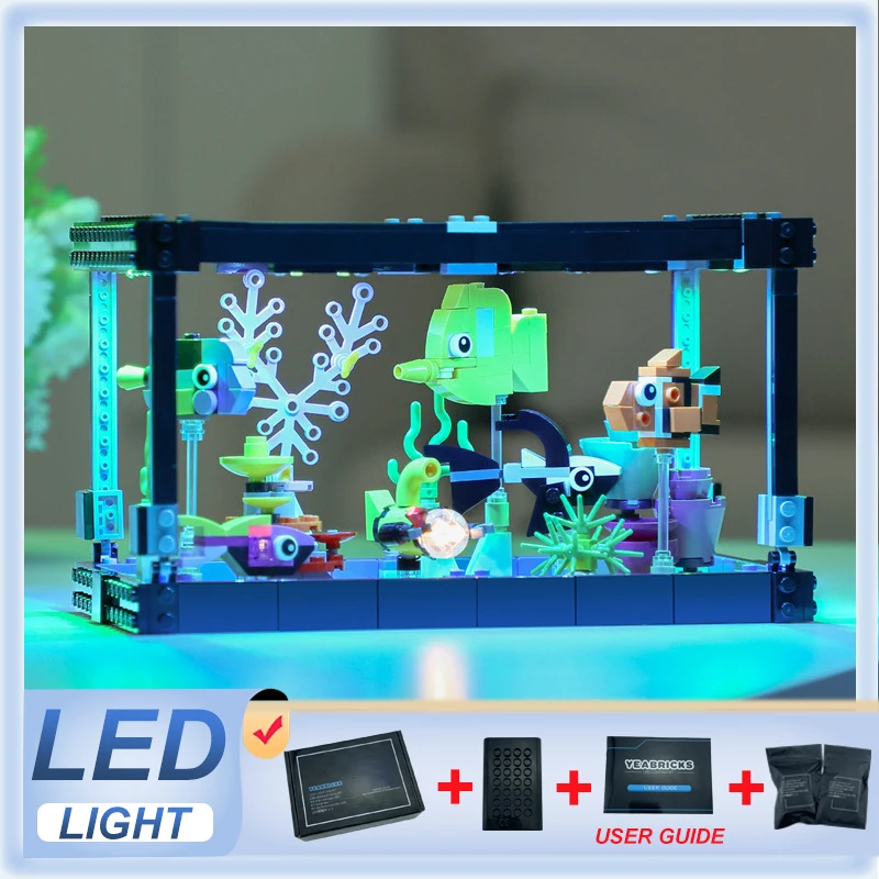 DIY LED Light Kit For LEGO 31122 Fish Bowl   (Only LED Light,Without Blocks Model)