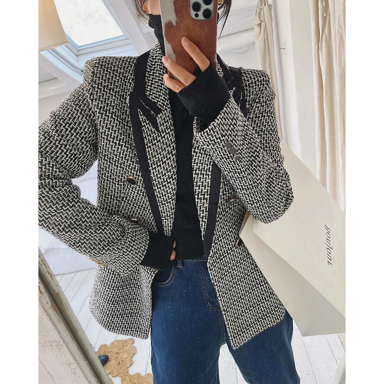 2022 Woman Tweed Blazers Suits Coats Jackets Oem Tailoring Overcoat Fashion Chic Elegant New Collection Stylish Clothing Y2k