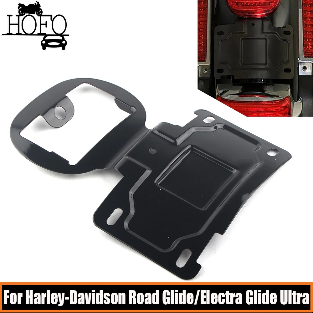 

Motorcycle Side License Plate Holder LED Display Bracket For Harley-Davidson CVO Electra Glide Ultra Limited FLHTKSE 2016-2021