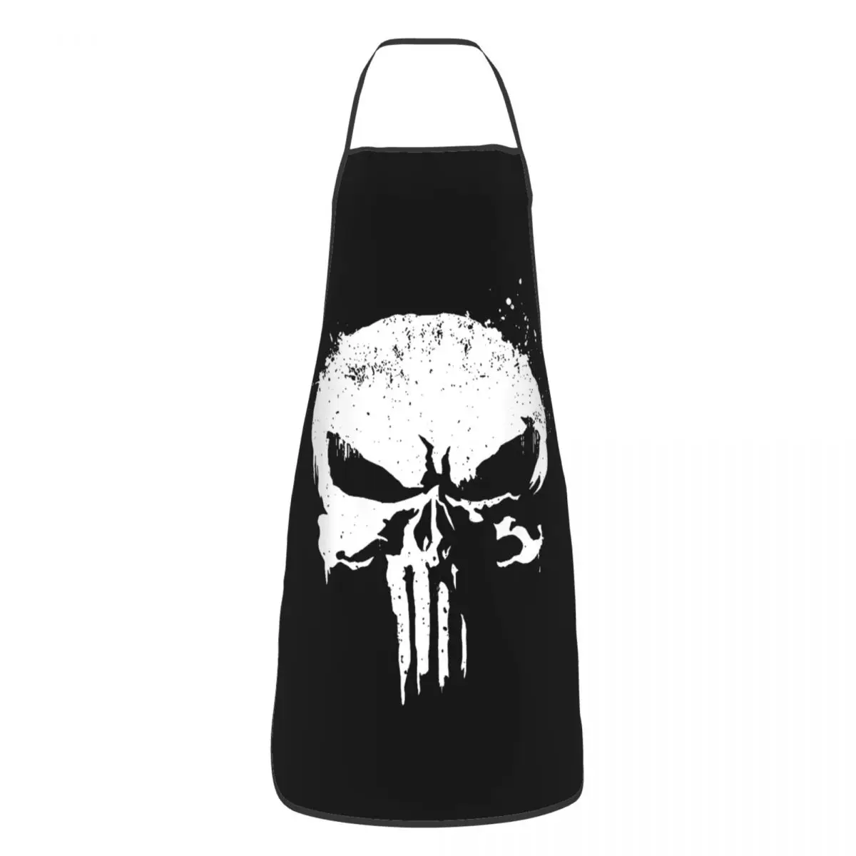 Benutzer definierte Vintage Skelett Punisher Schädel Lätzchen Schürzen Frauen Männer Unisex Küchenchef Tablier Küche zum Kochen Backen Malerei