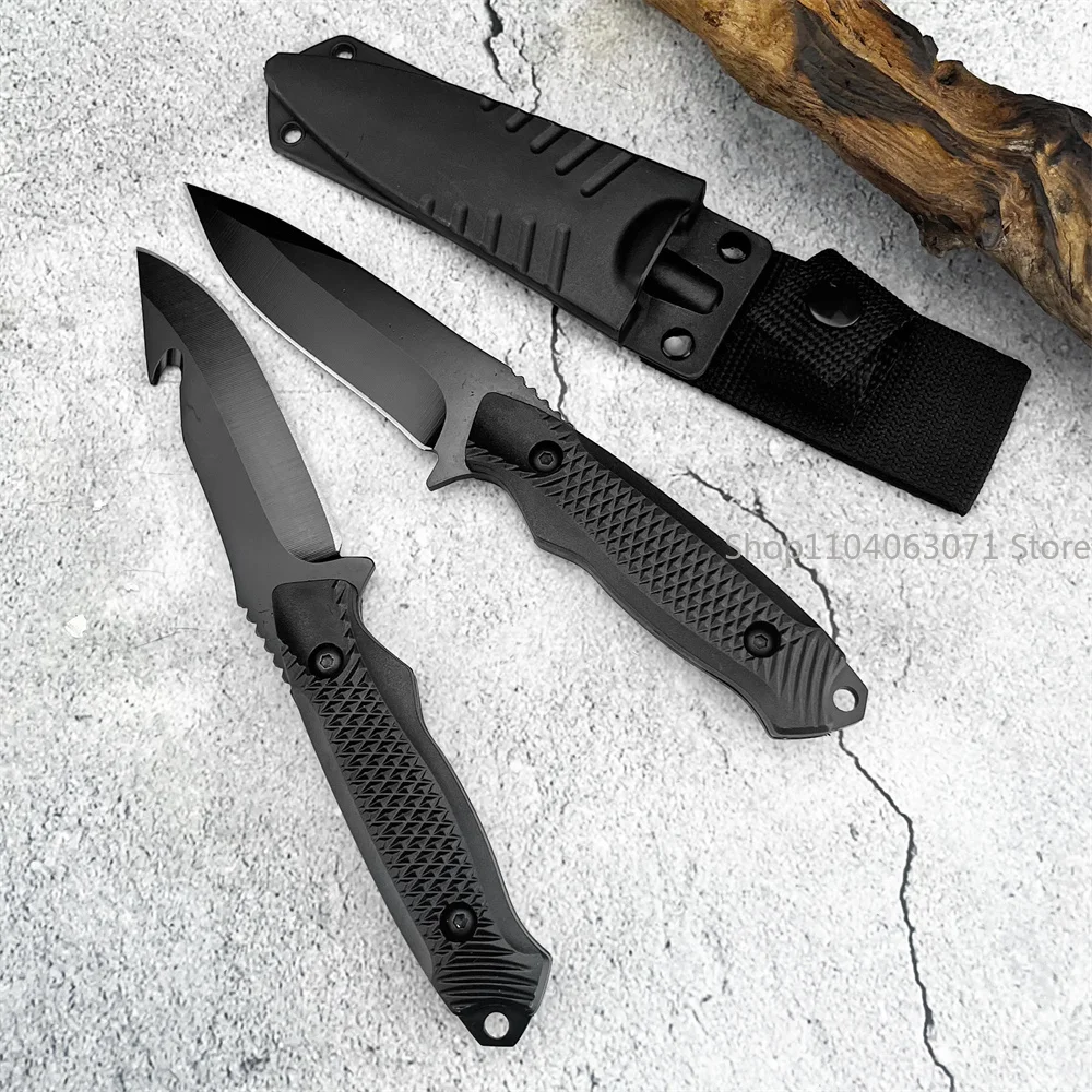Portable Straight Cutter Built 5Cr13Mov Steel Blade and Comfortable ABS Grip, Equipped with Sheath for Field Trips and Daily Use
