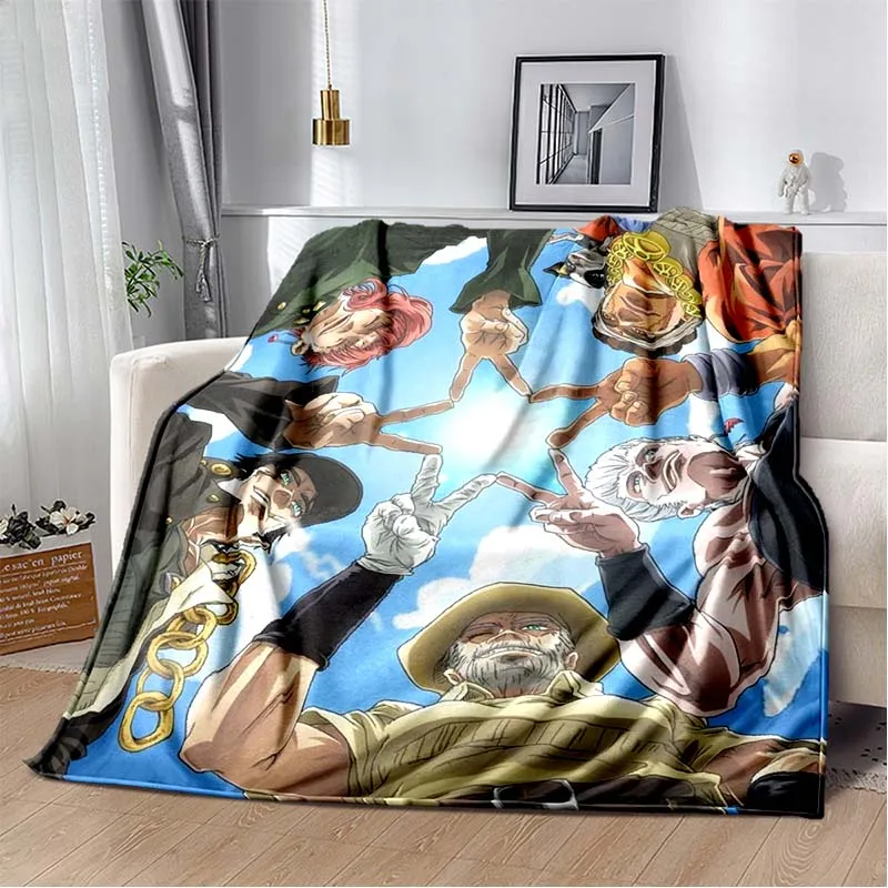 

3D Cartoon Anime J-JoJo's Bizarre Adventure Printed Blanket Home Sofa Bed Cover Living Room Bedroom Decoration Warm Soft Blanket