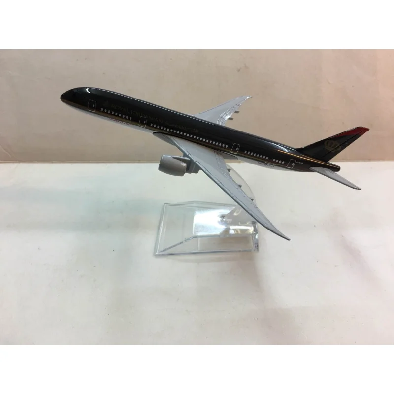 

FLS Royal Jordanian B787 Diecast Metal Airplane Collection with Stand for Display Miniature Aircraft Vehicle Models Home Shop Of