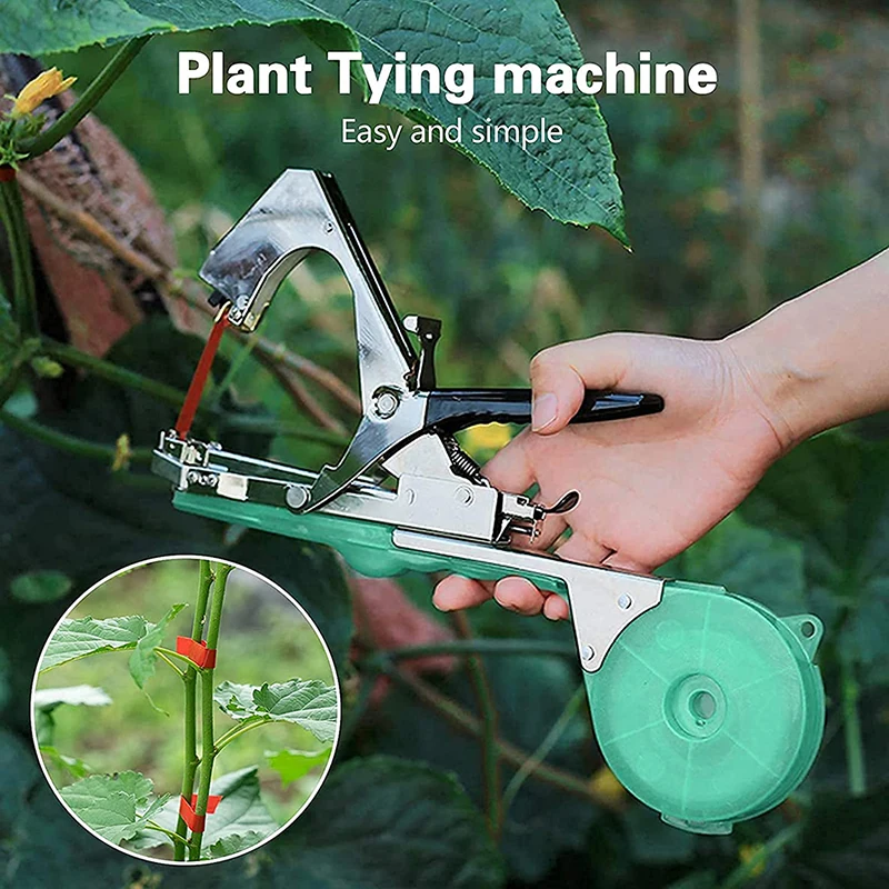 

Stainless Steel Garden Tools Plants Branch Hand Tying Machine Binding for Vegetables Grapes Vines Tapener Home Garden