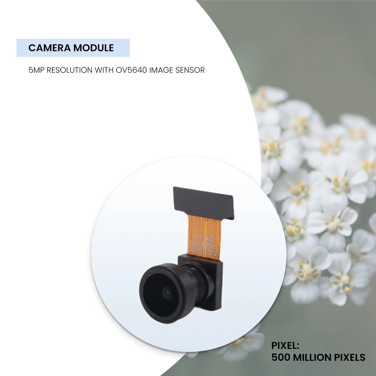 Moduł kamery OV5640 dla płyty ESP32-CAM Soft Board 5 milionów pikseli wysokiej rozdzielczości automatyczne ustawianie ostrości 24PIN 0,5 MM podziałka (C) A002