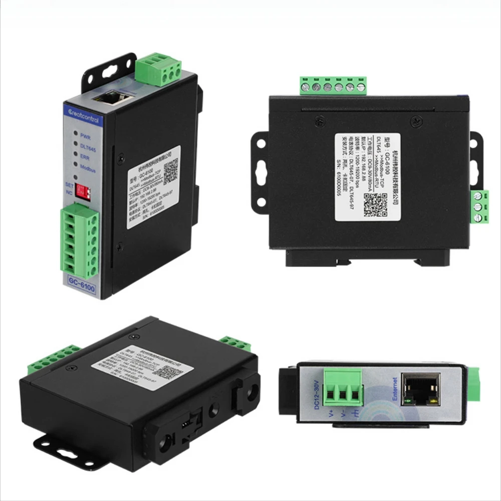 Conversor de protocolo DLT645 Ethernet Modbus TCP Dispositivo de leitura de medidor centralizado de protocolo DL GC-6100 USB para RS485