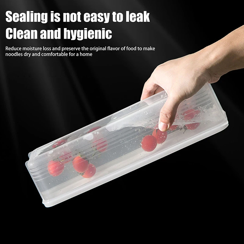 Airtight Plastic Food Storage Containers With Lids For Kitchen Pantry Organizer Long Rectangular Box For Cereal Pasta Vegetables