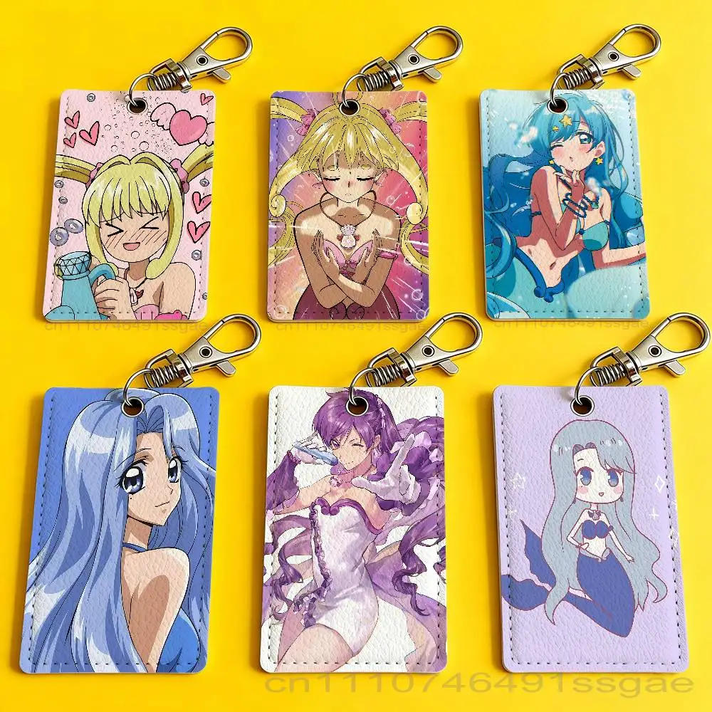 

Mermaid M-Melody Pichi Pitch Card Case Leather Card Holder Keychain Key Ring Door Access Tags ID Card Case Keychain