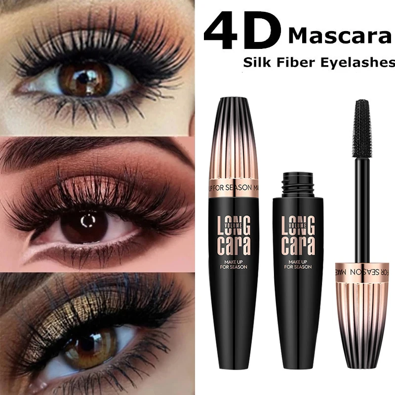 1Pc 4D Silk Fiber Lash Mascara Black Eyelashes Lengthening Mascara Beauty Thick Eye Lashes Curler Cosmetic Waterproof Mascara