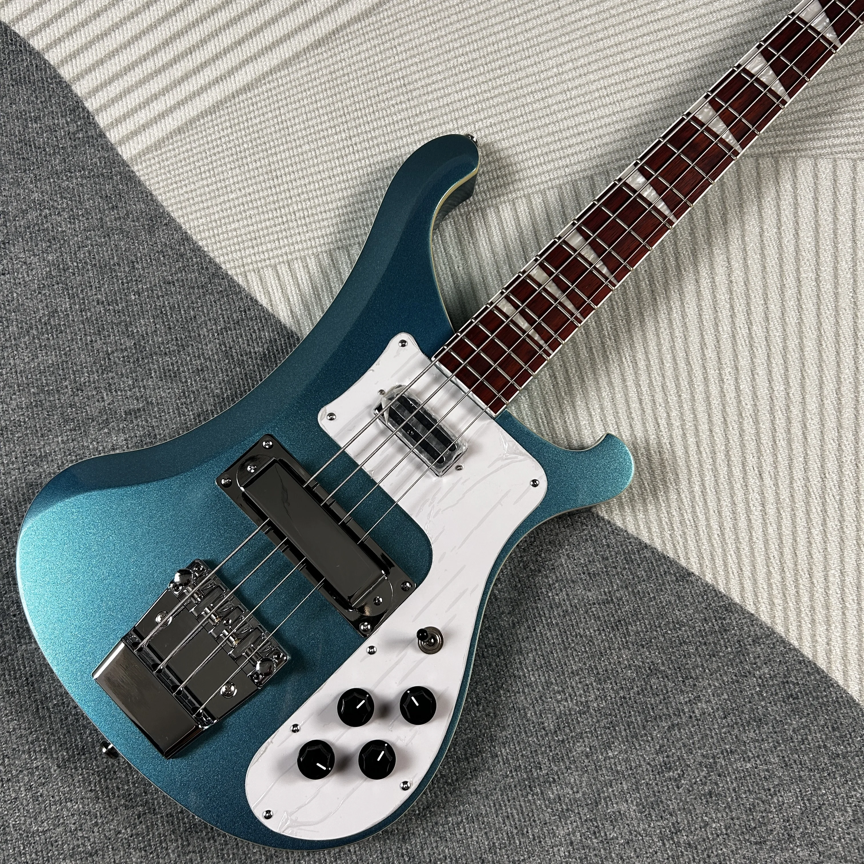 Rickenbacker 4003 Electric Guitar, Bass Guitar, Metallic Blue Color, Basswood Body, Neck Though Body, Free Shipping, Gleeson