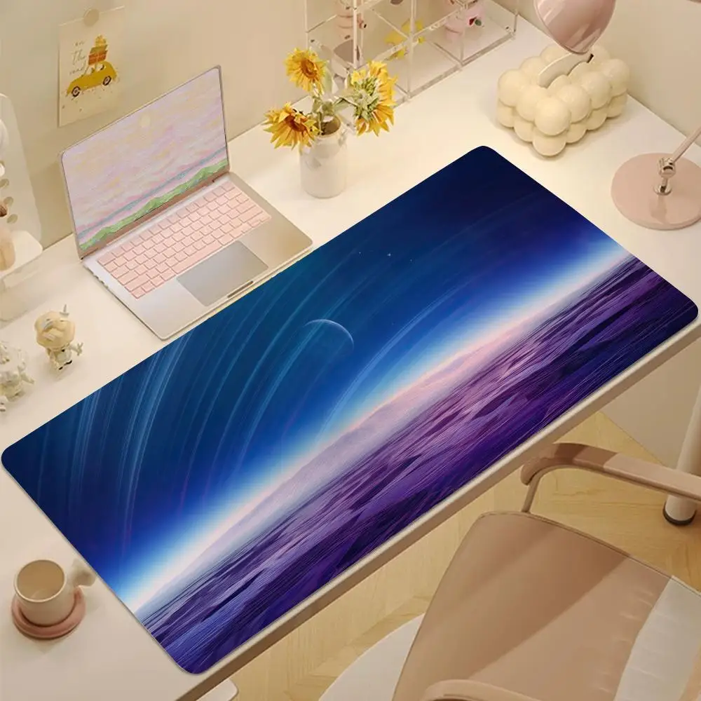 

space Mouse Pad Tablet mouse Pad Laptop xl desktop mouse pad, cute HD Rainbow Gaming keyboard pad, csgo Player, 90x40