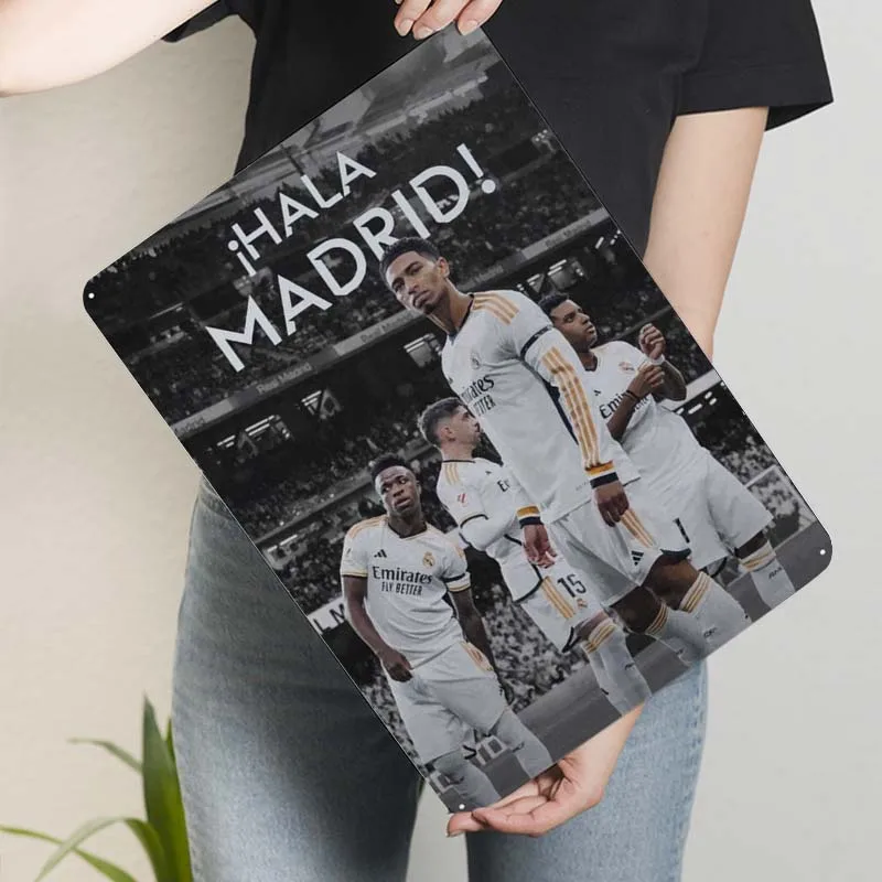 Hey Jude Hala Madrid Tinplate Sign Sports Poster House Decor Metal Sign Plaque for Wall Art Decoration Room Decor Aesthetics