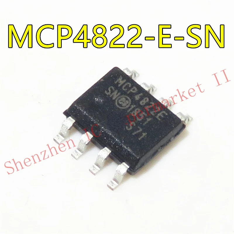 MCP4822 MCP4822-E/SN SOP8 M 12-Bit DACs with Internal VREF and SPI Interface