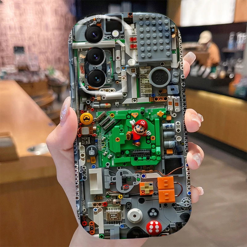 حافظة سوبر ماريوس بروس لهاتف سامسونج جالاكسي A53 A50 A50S A36 A35 A34 A32 A30 A26 A25 A24 A20 A16 A15 A06 A05S A05 M55 5G