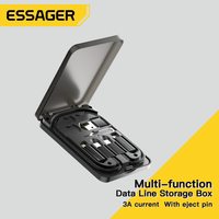 Essager 4 in 1 USB C To USB C Cable PD 60W Fast Charging Data Cord for iPhone Xiaomi Type C Micro Cable With Holder Storage Box