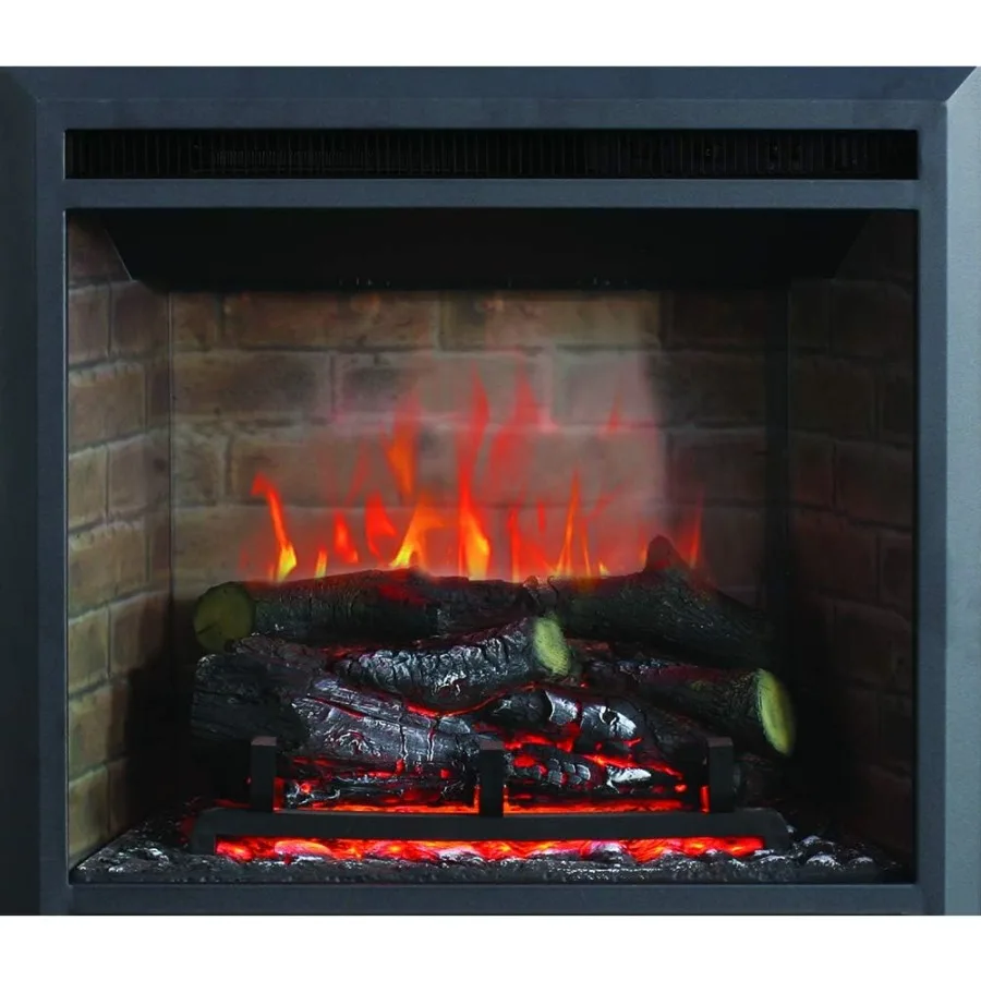 23 Inches Electric Fireplace Insert with Log Speaker for Stud Wood Burning Opening Cabinet Wood Mantel Remote Control 7501500W