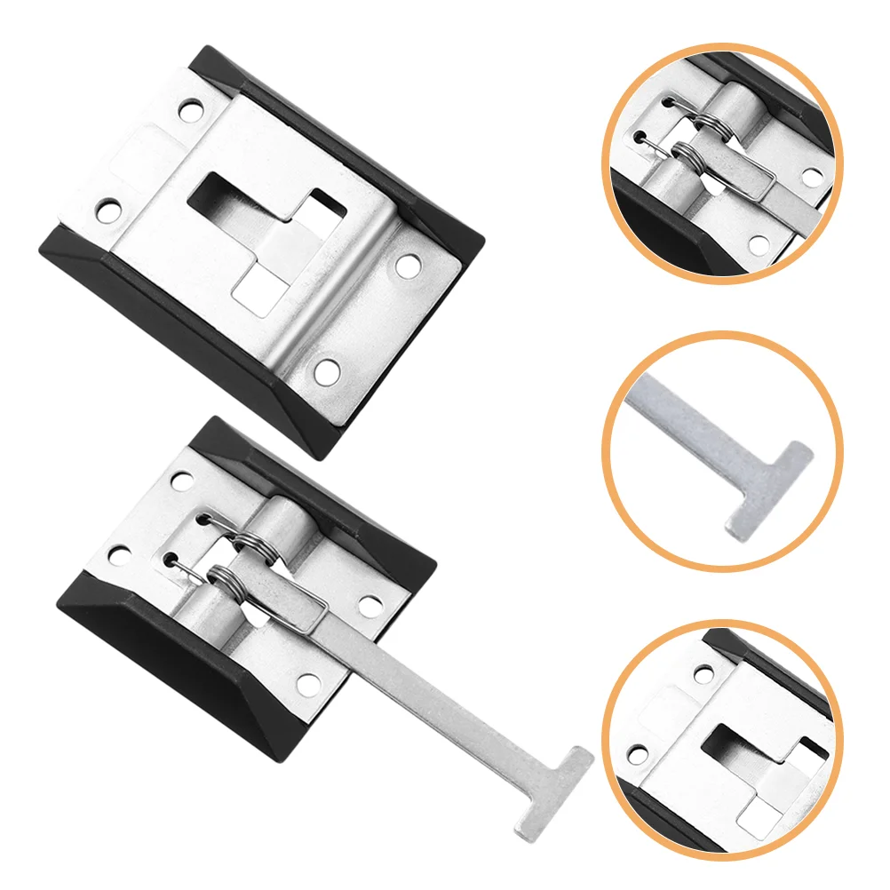 2 Sets Door Air Hook Trailer Latch Kit Rv Latches and Catches Holder Lock Camper Cargo Hardware